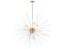 Polaris 16-Light6-Light Satin Brass Glass Sputnik Pendant