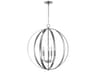 Provident 5-Light Satin Nickel Candelabra Globe Chandelier
