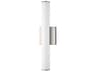 Rail 1-Light Satin Nickel White LED Vanity Light