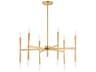 Rome 12-Light Satin Brass Candelabra Chandelier