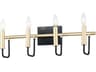 Sullivan 4-Light Black Gold Vanity Light