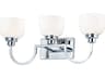 Swale 3-Light Polished Chrome Glass Vanity Light