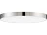 Trim 1-Light Polished Chrome White LED Round Flush Mount