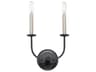 Wesley 2-Light Black Satin Nickel Wall Sconce