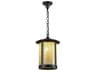 Fulton 1-Light Craftsman Brown Glass Cylinder Lantern Mini Pendant