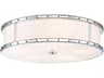 1-Light Chrome Glass LED Dome Drum Flush Mount