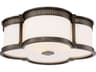 1-Light Bronze Glass LED Drum Flush Mount