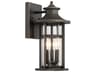 Highland Ridge Oil Rubbed Bronze with Gold Highlights Glass Outdoor Wall Light