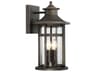 Highland Ridge Oil Rubbed Bronze with Gold Highlights Glass Outdoor Wall Light