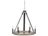 Rawson Ridge 6-Light Aged Silverwood Coal Black Candelabra Chandelier