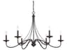 Westchester County 6-Light Sand Coal Skyline Gold Leaf Black Candelabra Chandelier