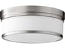 Celeste 3-Light Satin Nickel Glass Drum Flush Mount