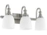 Richmond 3-Light Satin Nickel Glass Vanity Light