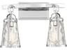 Albany 2-Light Polished Chrome Glass Vanity Light
