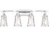 Albany 4-Light Polished Chrome Glass Vanity Light