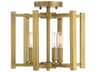 Benson 3-Light Warm Brass Semi Flush Mount