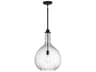 Brandon 1-Light Matte Black Glass Pendant