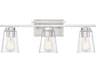 Calhoun 3-Light Satin Nickel Glass Vanity Light