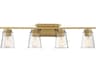 Calhoun 4-Light Warm Brass Glass Vanity Light