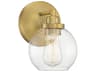 Carson 1-Light Warm Brass Glass Wall Sconce