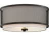 Meridian 3-Light Oil Rubbed Bronze Drum Flush Mount