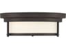 Meridian 2-Light Oil Rubbed Bronze Glass Drum Flush Mount