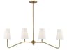 Meridian 4-Light Natural Brass Island Pendant