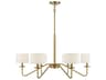 Meridian 6-Light Natural Brass Empire Chandelier