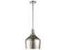 Meridian 1-Light Polished Nickel Bell Mini Pendant
