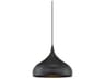 Meridian 1-Light Matte Black Bell Mini Pendant