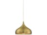 Meridian 1-Light Natural Brass Bell Mini Pendant