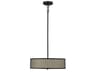 Meridian 3-Light Matte Black Drum Geometric Pendant