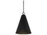 Meridian 1-Light Matte Black Geometric Pendant