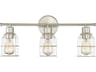 Meridian 3-Light Brushed Nickel Vanity Light