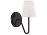 Meridian 1-Light Oil Rubbed Bronze Glass Wall Sconce