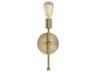 Meridian 1-Light Natural Brass Wall Sconce