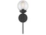 Meridian 1-Light Oil Rubbed Bronze Glass Wall Sconce