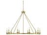 Middleton 10-Light Warm Brass Candelabra Chandelier
