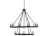 Middleton 15-Light Matte Black Candelabra Tiered Chandelier