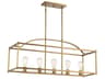 Palladian 5-Light Warm Brass Island Pendant