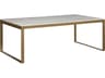 Evert Rectangular Marble Coffee Table Antique Brass