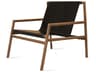 Gallagher Lounge Chair Walnut and Black Leather