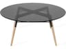 Ross Round Glass Black Maple Coffee Table