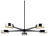Allisio 5-Light Carbide Black Chrome Glass Chandelier