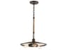 Brooklyn 3-Light Bronze Glass Pendant