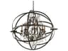 Byron 8 Light Globe Chandelier with Crystal Accents
