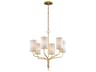 Juniper 6-Light Chandelier in Textured Gold Leaf
