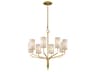 Juniper 8 Light Chandelier in Textured Gold Leaf