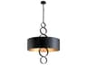 Rivington 8-Light Charred Copper Drum Pendant