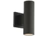 Cylinder Outdoor Wall Light Bronze LED Up and Down Sconce
